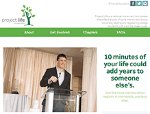 Tablet Screenshot of projectlifemovement.org